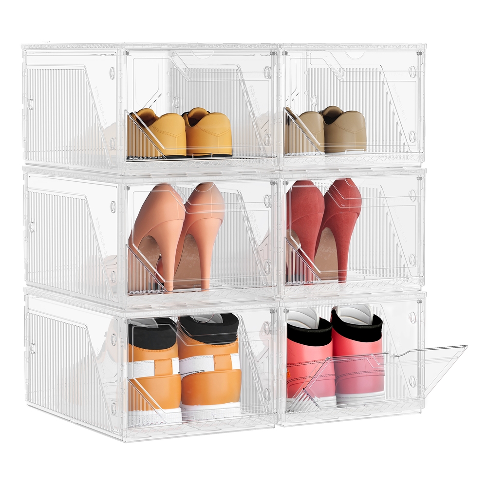 SONGMICS Schuhboxen 6er Set LSP806WH01