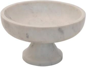 Storied Home "Marble Footed Bowl - 8.0""L x 8.0""W x 4.5""H"