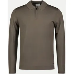 Strick-Polopullover Braun L