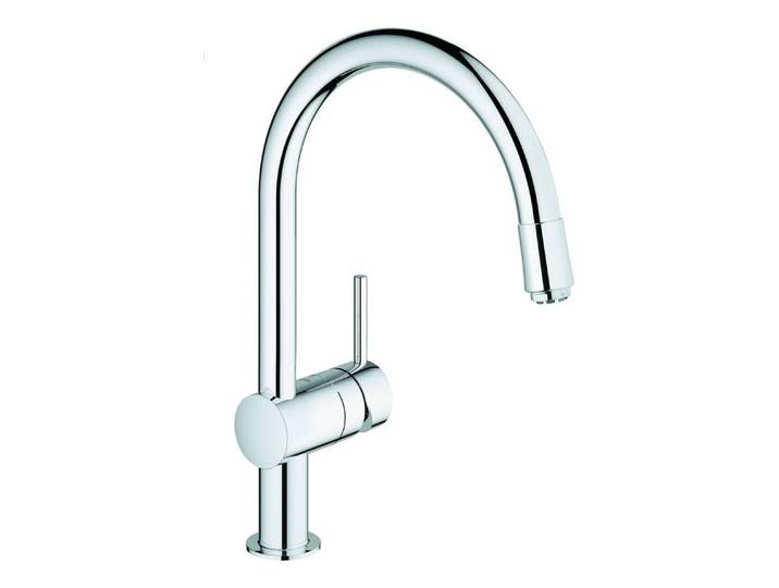 Grohe Küchenarmatur Minta Einhand-Spültischbatterie Niederdruck hoher Auslauf - Chrom
