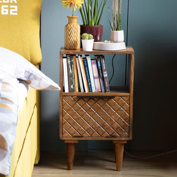 Artistiq Living Tom Tailor Nachtkastje Tom - Bruin - Mango Hout