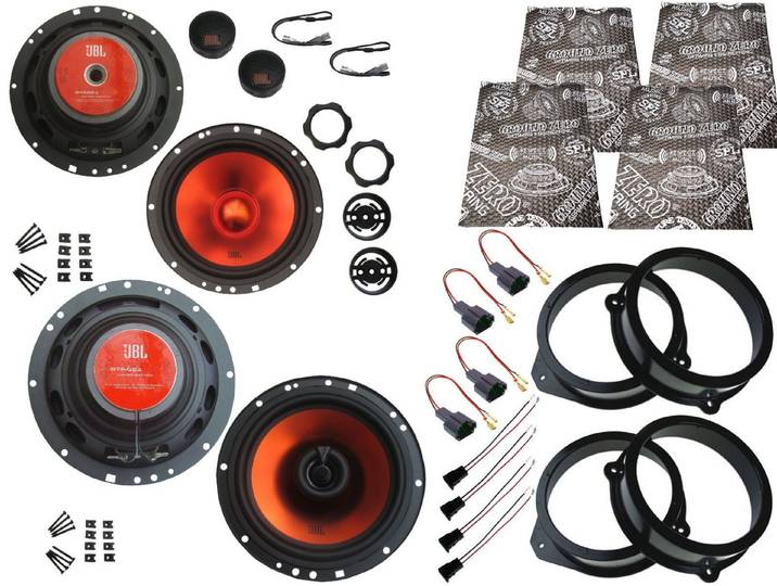 DSX JBL Lautsprecher Set für Audi A4 B6 8E 1040W vorne hinten Dämmmatte Auto-Lautsprecher (130 W)