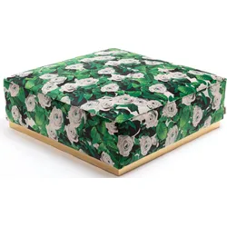 Toiletpaper Roses Pouf 103 cm quadratisch