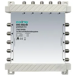 Axing SVE5502-09 Verteiler 2-fach, 5-2200 MHz, 5 Eingänge, 2 x 5 Ausgänge, F-Stecker SVE550209