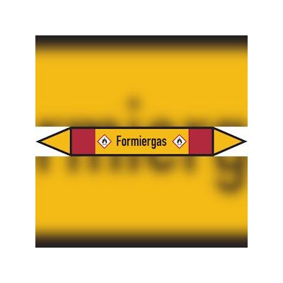 Rohrleitungskennzeichen Formiergas - 187x26 mm Folie selbstklebend