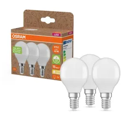 3er Pack OSRAM LED Star Classic B 40 Recycled Plastic 4.9W wie 40W warmweisses Licht