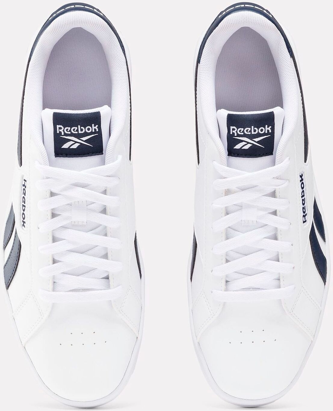 Sneaker REEBOK CLASSIC "COURT RETRO", Damen, Gr. 37,5, blau (weiß, navy), Synthetik, Textil, Schuhe Sneaker weiß, navy 37,5