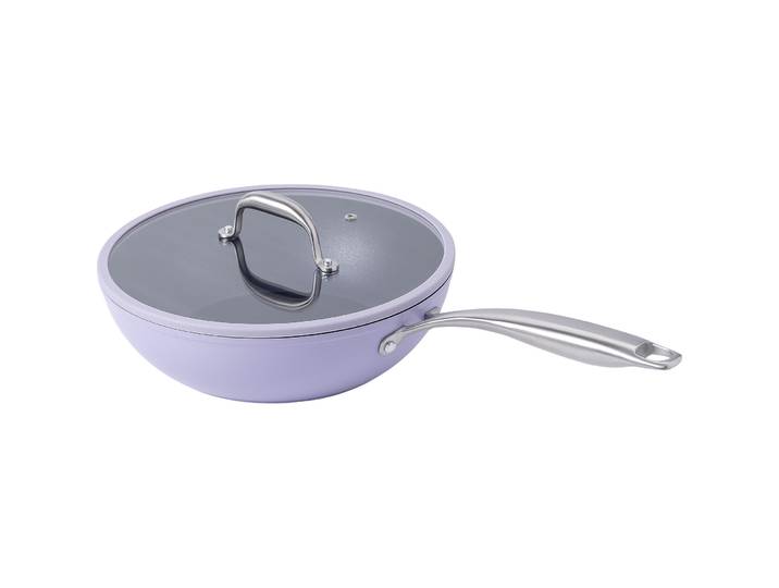 Bratpfanne Colori lavendel / schwarz Aluminium D 26 cm