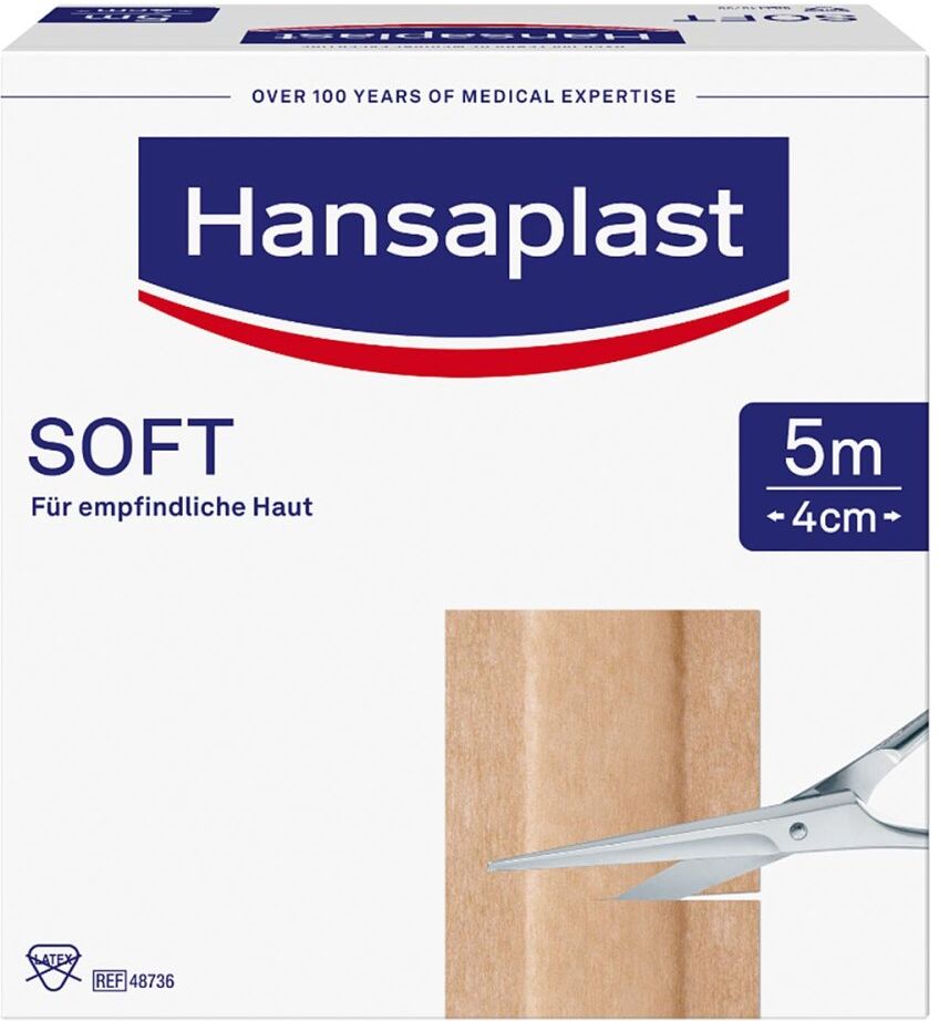 Hansaplast Soft Pflaster 5mx4cm Rolle 1stk