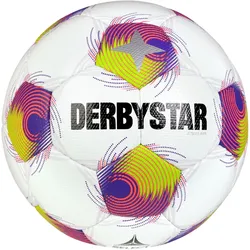 DERBYSTAR Atmos APS Fußball Spielball weiß/rot/grün 5
