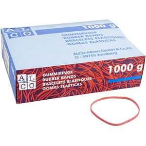 Alco 762 Gummiband Länge 150mm Breite 4mm rot 1000g