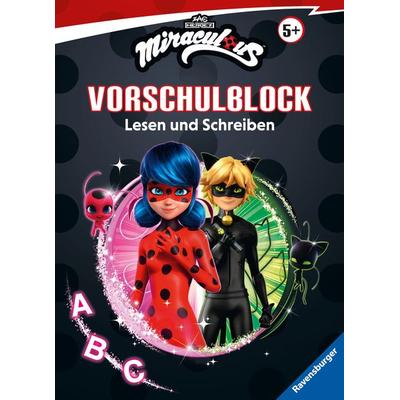 Miraculous - Mein Vorschulblock Lesen und Schreiben, Taschenbuch von Stefanie Hahn, Ravensburger Verlag GmbH, 978-3-473-49827-7