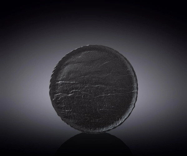 Wilmax Slatestone 18cm Round 18cm Plate Black 18cm W X 18cm W