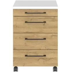 Germania-Werke Rollcontainer »Profiline II« mit klassischen Schubladen weiß, 42x61x49 cm
