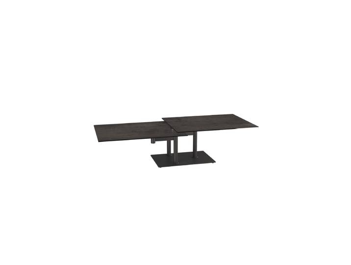 Ausziehbarer, flexibler Design Keramik Couchtisch „Opera Double“ Rostbraun Akante Design