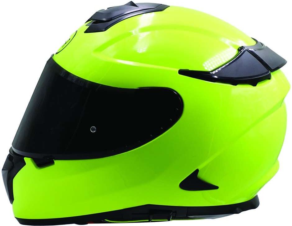 Casco Moto Integrale Bhr 813 Doppia Visiera Giallo Fluo taglia L