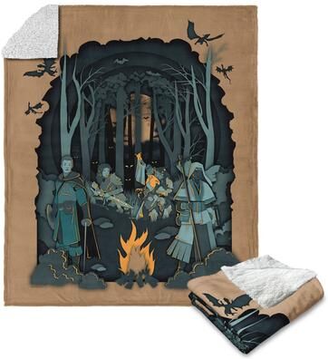 Northwest Hasbro Dungeons & Dragons Silk Touch Sherpa Throw Blanket
