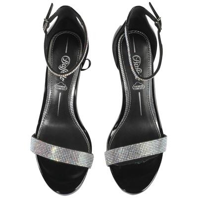 High-Heel-Pumps BUFFALO "Buffalo Buffalo Monroe 2 - Vegan Paten", Damen, Gr. 37, schwarz (schwarz, mermaid), Kunstfaser, unifarben, Schuhe