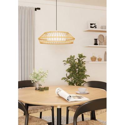 EGLO Hängeleuchte "YUKU-Z", weiß (weiß braun, weiß), 1, Ø 46cm H: 110cm, 1 Stk., Leuchten, Hängelampe, ZigBee, App und Sprachsteuerung Alexa, RGB, dimmbar, Hängeleuchte