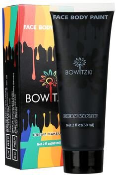 Rare Purchases Bowitzki Face And Body Paint 2oz Cream, 60ml Water Based Makeup For Face Painting, Special Effects Adults Children black