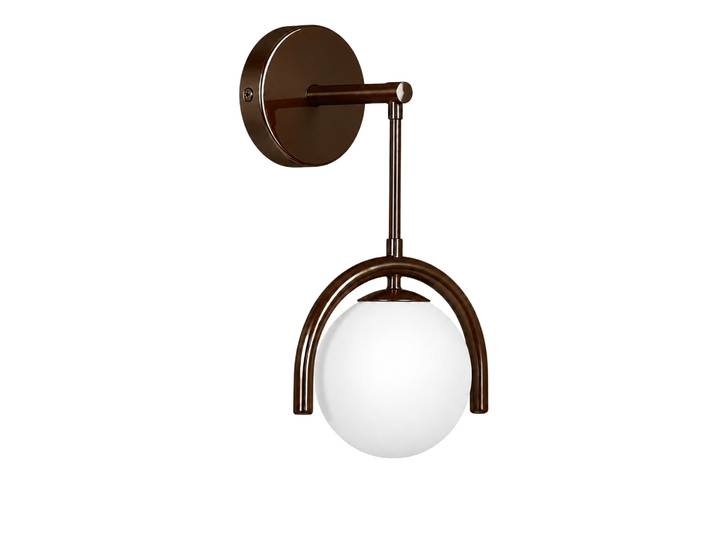 Applique murale en métal GEDIK-20445 - 20 x 20 cm - Marron