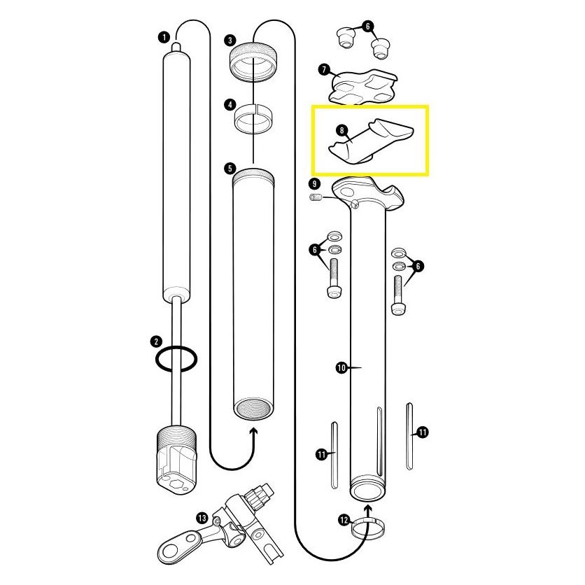 Crankbrothers Highline 3 Lower Clamp Klemme, unten (40081755)