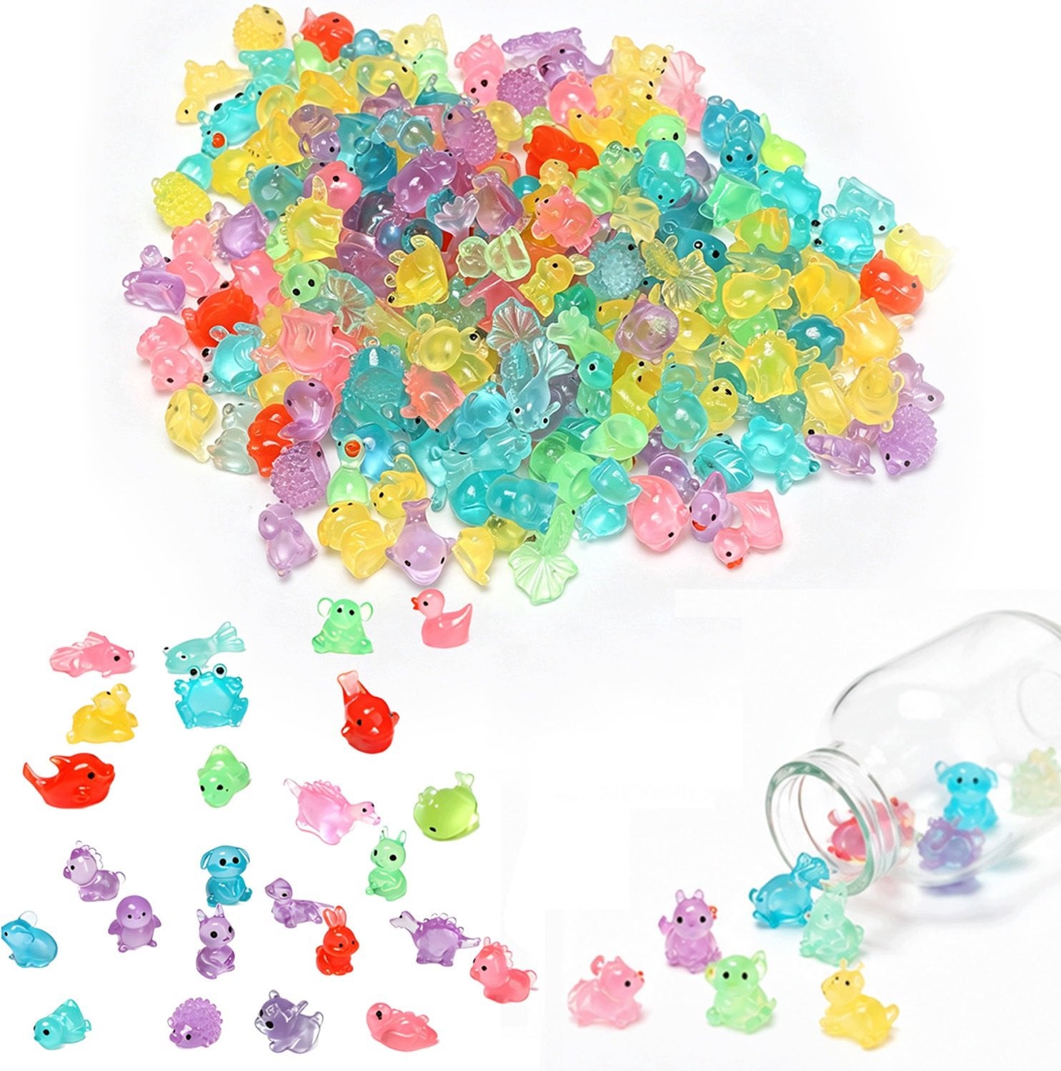200 Fluorescerende Dierfiguren - Lichtgevende decoratie voor tuin en DIY-projecten