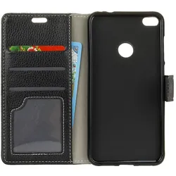 Screenguard Huawei P10 Lite Leather Guard Lederhülle (Huawei P10 Lite), Smartphone Hülle, Schwarz