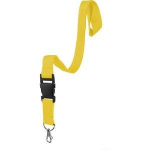 Karteo Schlüsselband gelb, Textil, Karabiner 43cm, mit Sicherheitsverschluss