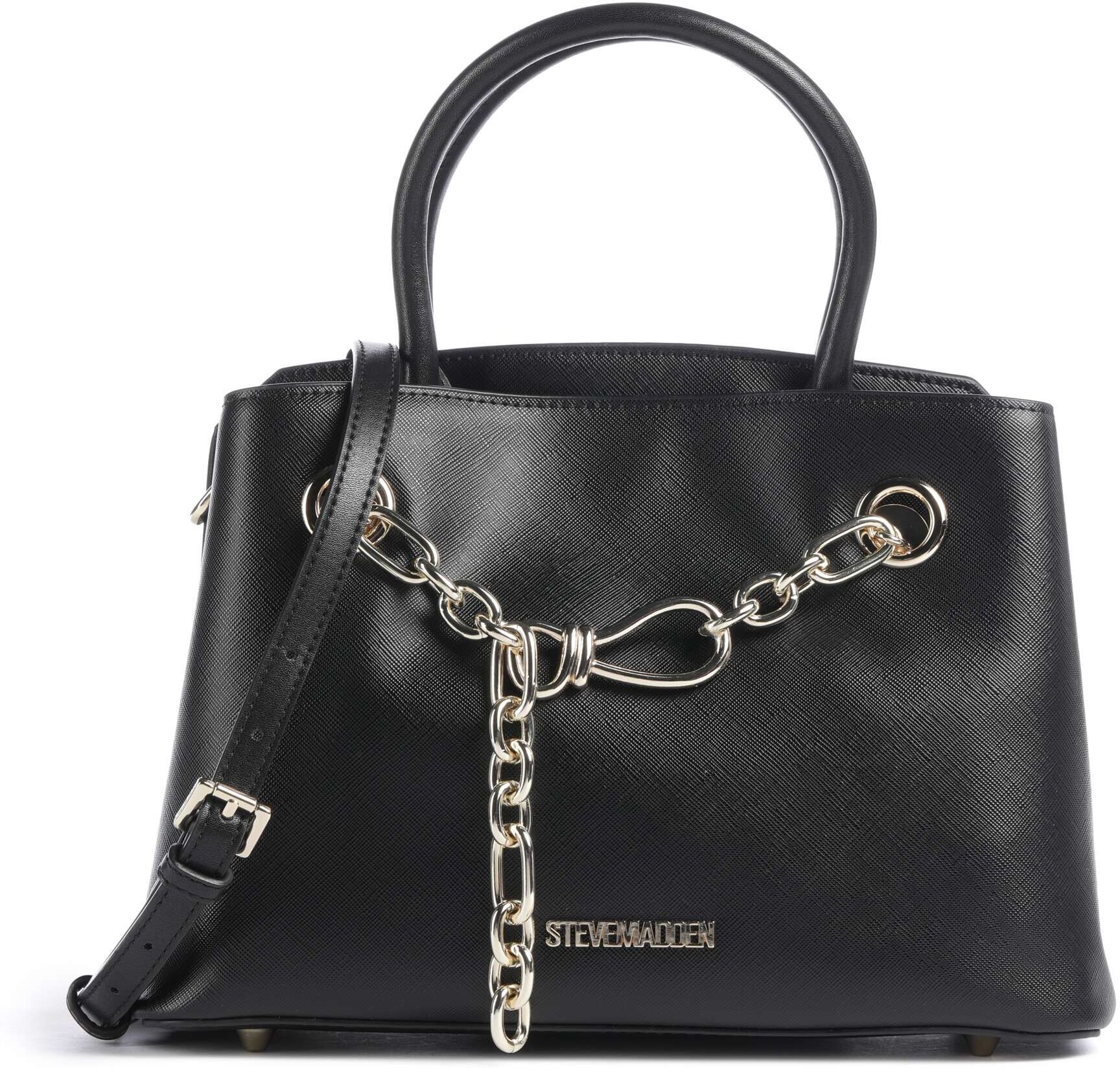 Steve Madden BROSALY Handtasche aus Leder, schwarz