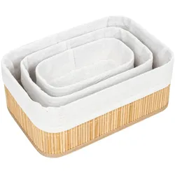 Gravidus 3er Bambus Badezimmer Organizer