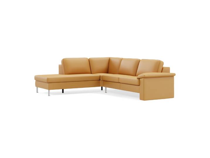 Ecksofa Classica-8011, Johann Jakob, kat. j, mercury curcuma, Leder