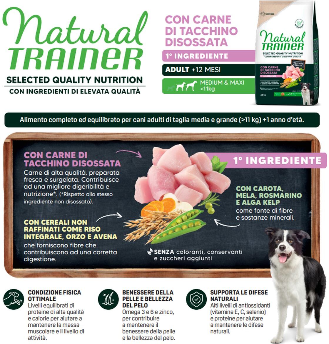 Natural Trainer Selected Quality Cane Medium & Maxi con Tacchino 2.5KG