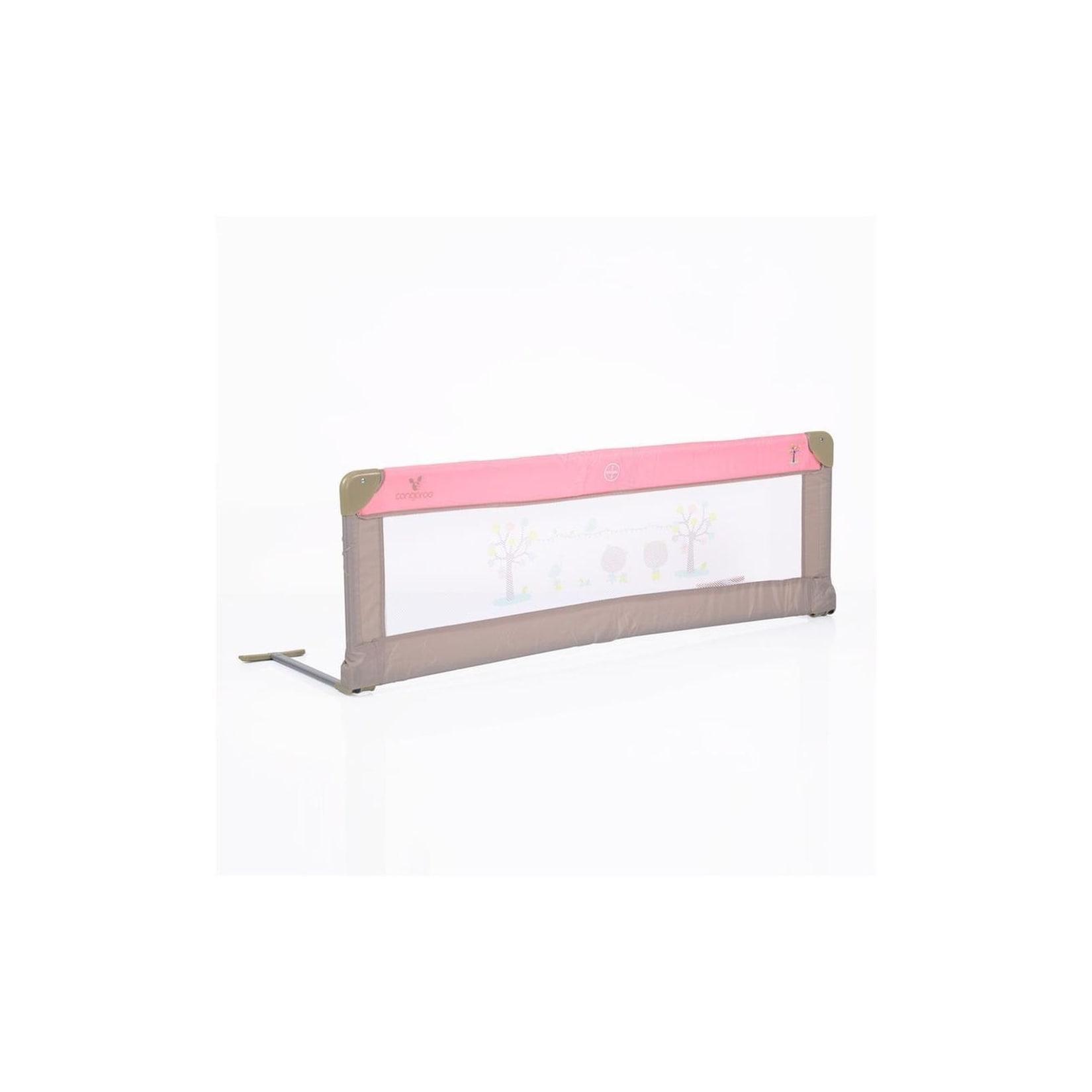 Cangaroo Bettschutzgitter, Bettgitter 130 x 43,5 cm für zuhause und unterwegs rosa