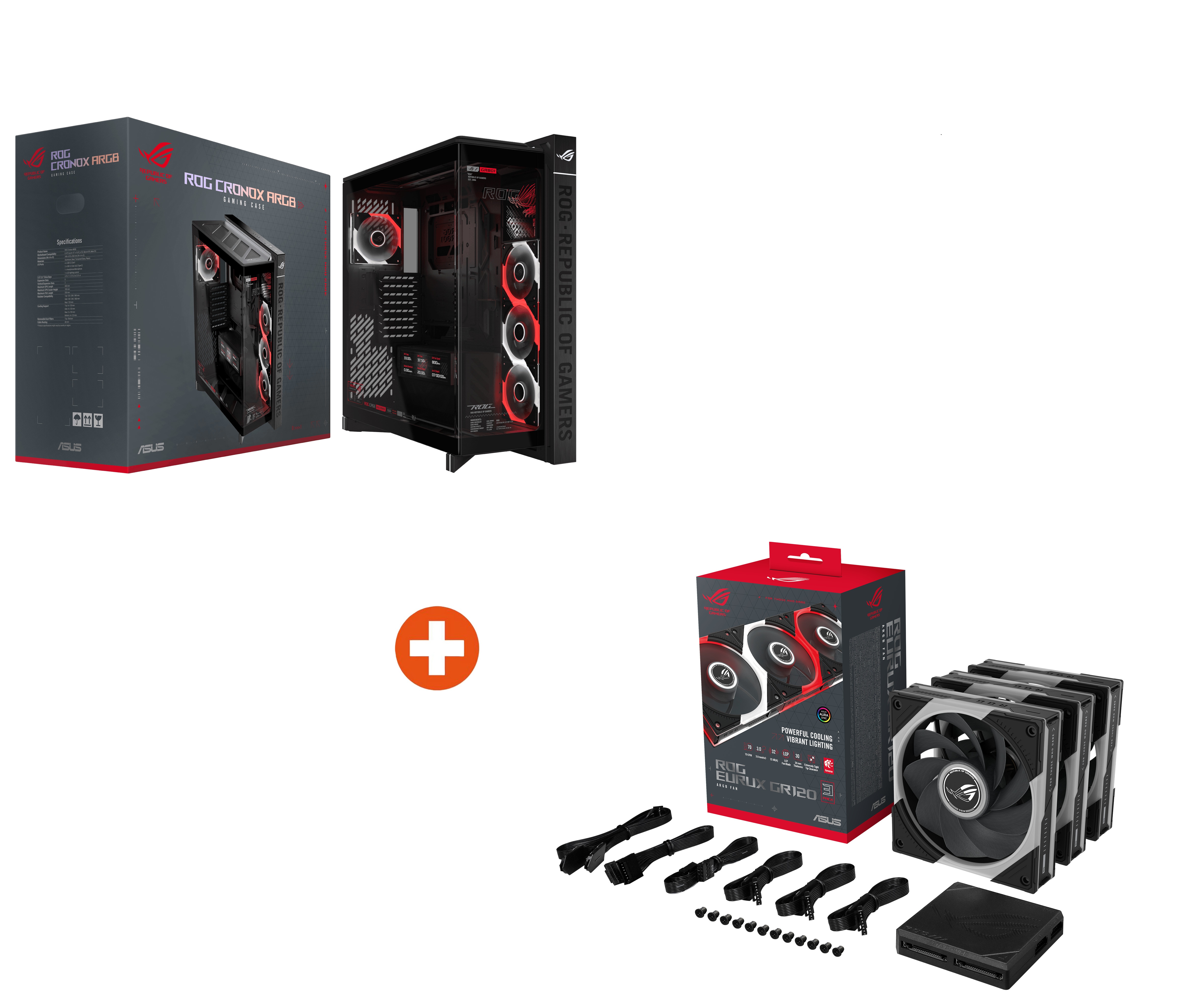 ASUS ROG Cronox Bundle Black (ROG Cronox GR801 + ROG EURUX GR120 REVERSE BLACK 3IN1) ASUS CRONOX BUNDE BLACK 90DA00K0-B09020