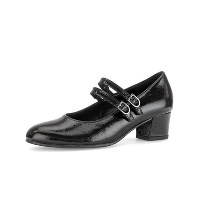 Spangenpumps GABOR "Spangenpumps", Damen, Gr. 35, schwarz, lack, Schuhe Spangenpumps