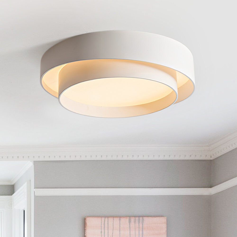 Metro Cadisha 1-Light 40cm Minimalism Acrylic LED Flush Mount Ceiling Light White 14cm H X 40cm W X 40cm D