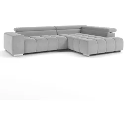 COTTA Ecksofa mit Funktion Orion Stoff Light Grey