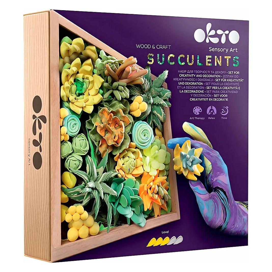 Okto Wood&Craft DIY Sukkulenten Set 21x21cm Energie 10009 (OKT5825)
