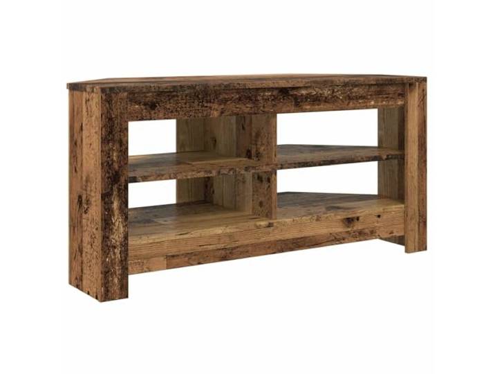 Roanoer Eck TV Schrank 102x41x50 cm Altholz Fernsehtisch Holzwerkstoff Platzeffizientes Eckschrank Design für das Wohnzimmer mit zwei offenen Ablagen für Receiver, Spielkonsolen und Dekoration.