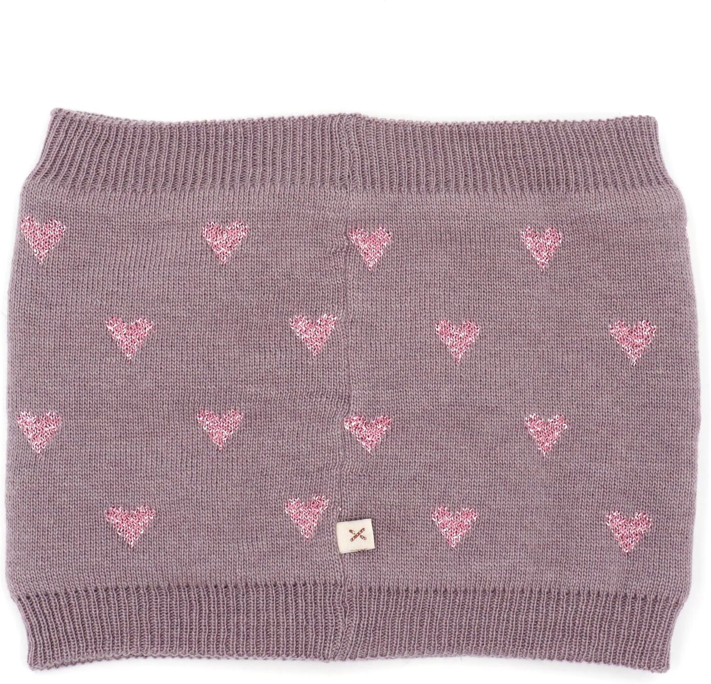 Loop MAXIMO, Mädchen, lila (elderberry), Strick, Materialmix, mehrfarbig, Modetücher Loop, Materialmix, wärmend, gefüttert, Glitzer-Details, bequem, weich elderberry Einheitsgröße
