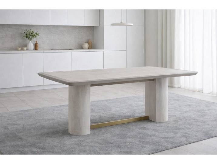 JVmoebel Esstisch Robuster Weißer Esstisch Stilvolle Esszimmer Tische Edle Holztische, Made in Europa