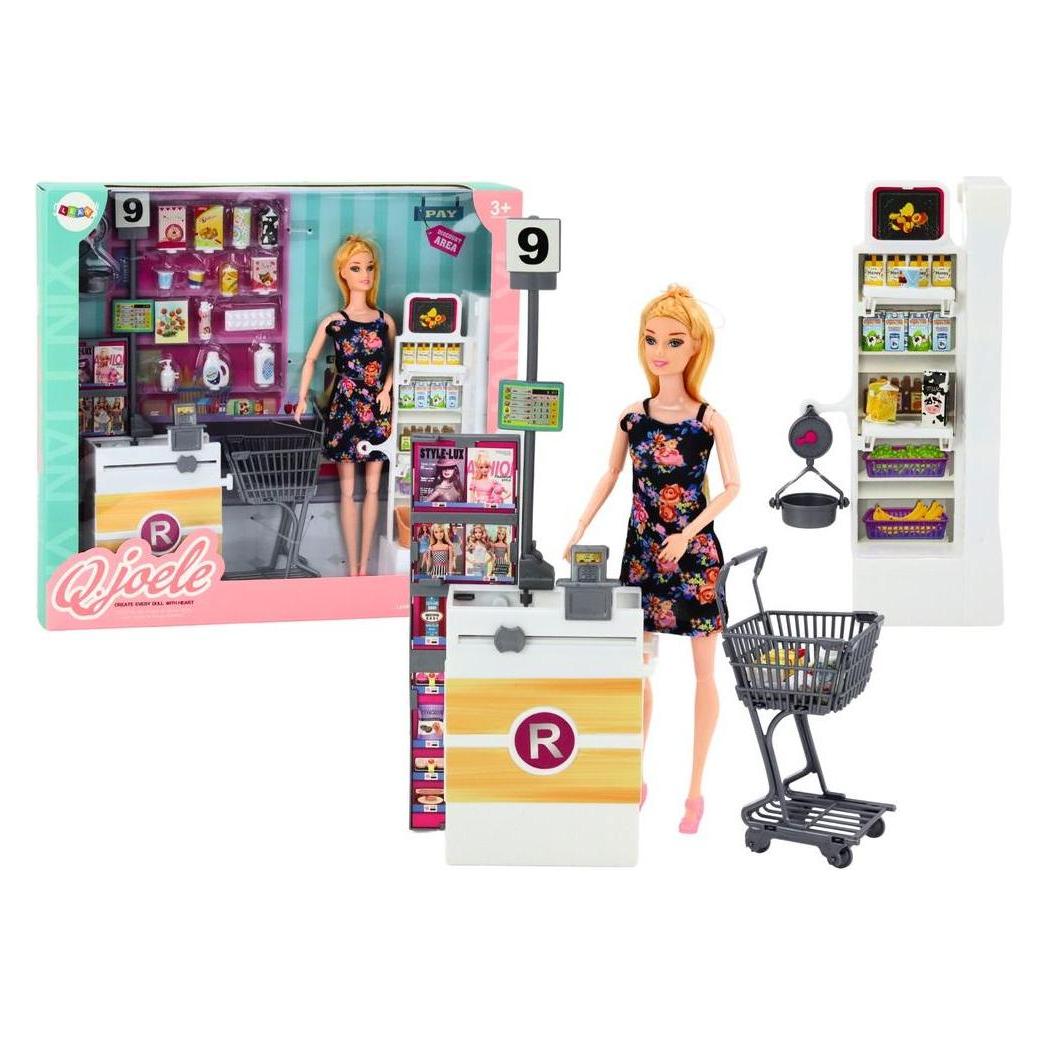 Lean Toys Set Puppe im Supermarkt + Zubehör (49676690)