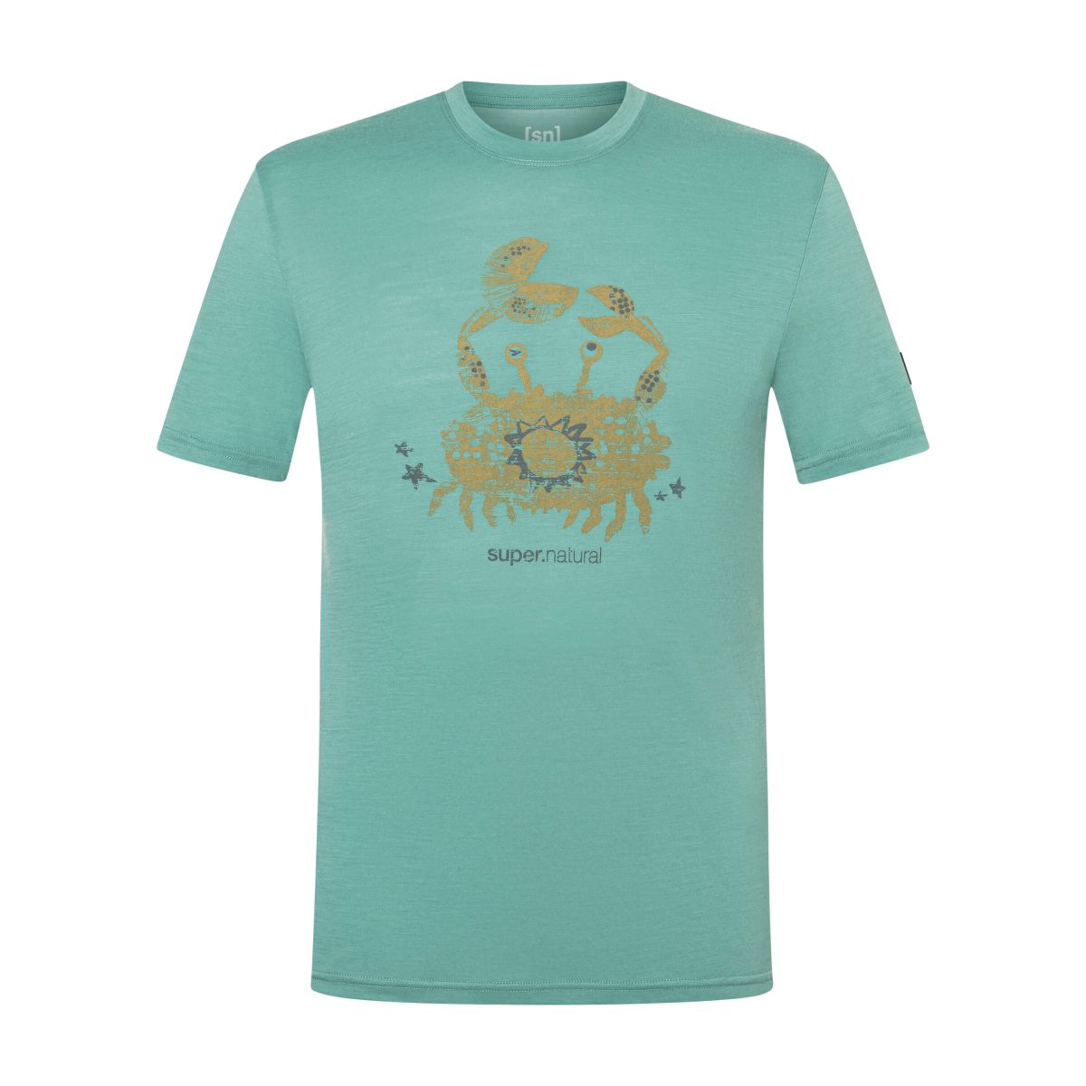 Super.Natural M MR Crab Tee lagoon green/various (92H) M SNMP0125492HM