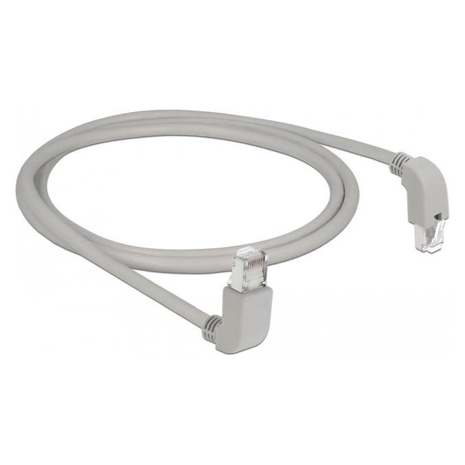 Delock Patch-Kabel RJ-45 (M) nach oben gewinkelt bis RJ-45 (M) nach unten gewinkelt (S/FTP, CAT6, 1 m) (85862)