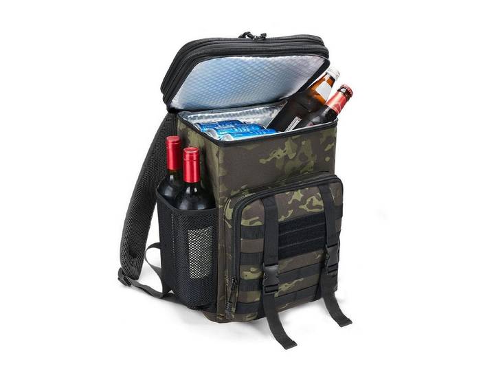 LuxusKollektion Kühltasche Kühlrucksack isoliert auslaufsicher wasserdicht 30L 30L A-schwarz Camo