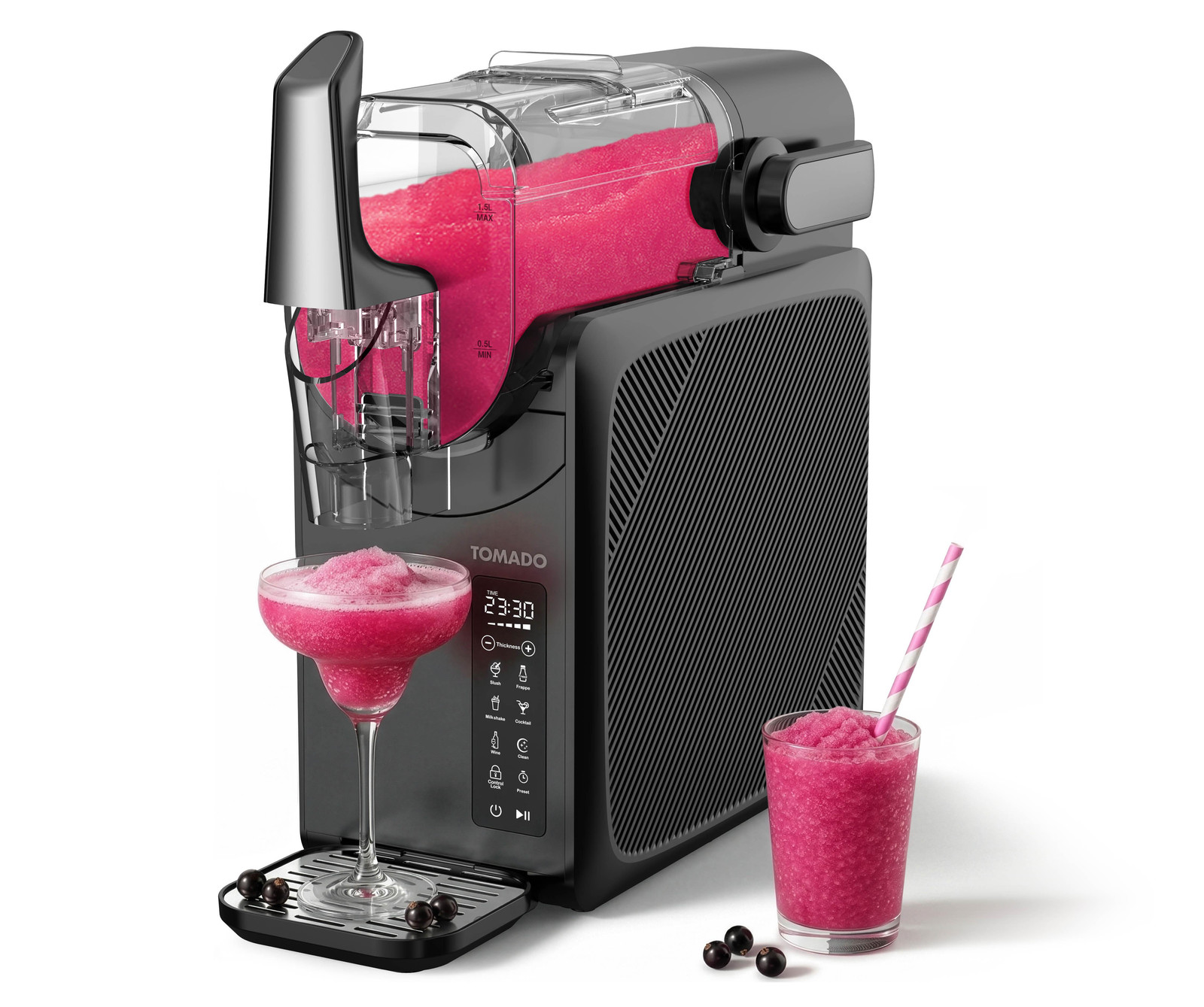 Tomado TSM2002B Slushmachine - 2 liter - 5 programma's - Zwart