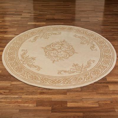 Touch of Class "Dynasty Round Rug 7'6"" Round, 7'6"" Round, Pearl"