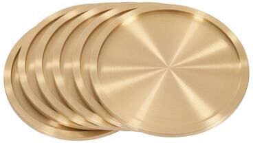 Multicon Wholesale Hub Elegant Brass Cup Mats & Brass Coasters Set Of Premium Table Protectors Elegant Brass Cup Mats & Brass Coasters Set Of Premium Table Protectors