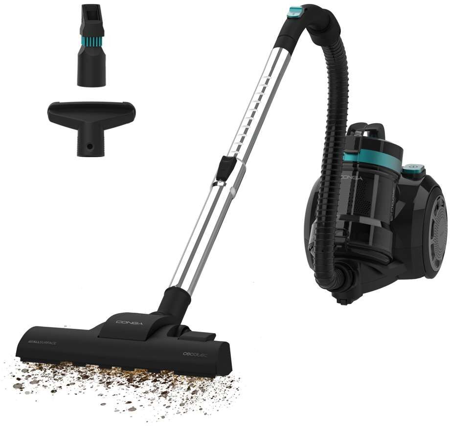 Cecotec Aspirador sin bolsa Conga Rocksta Cyclonic Plus. Negro